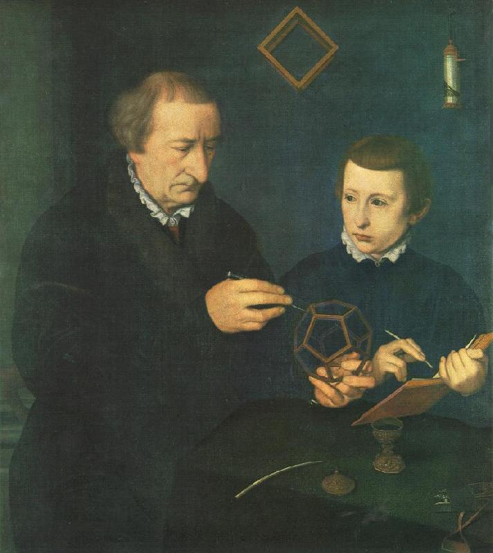 NEUFCHATEL Nicolas Portrait of Johannes Neudorfer and his Son Germany oil painting art